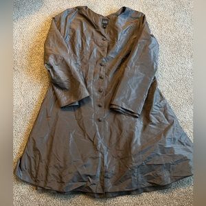Eileen Fisher gray silk dress size medium